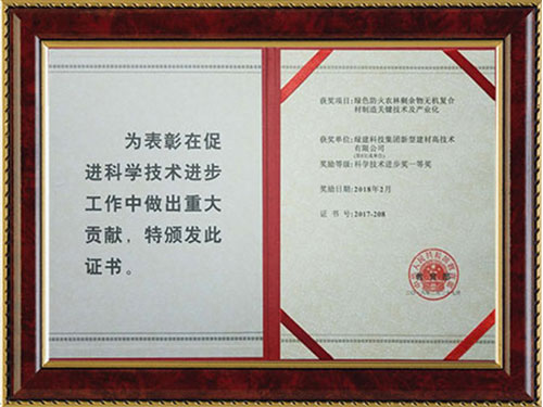 獲獎證書